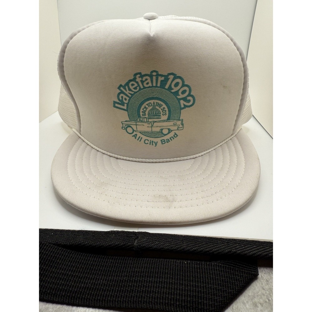 Vintage Lakefair 1992 Trucker Hat All City Band Foam Mesh Snapback